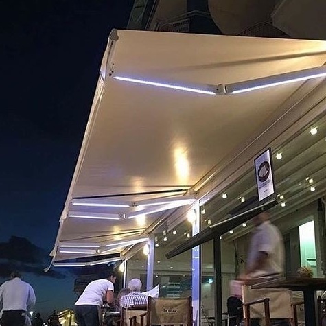 Купить маркизу с электроуправлением в Минске Маркиза с подсветкой